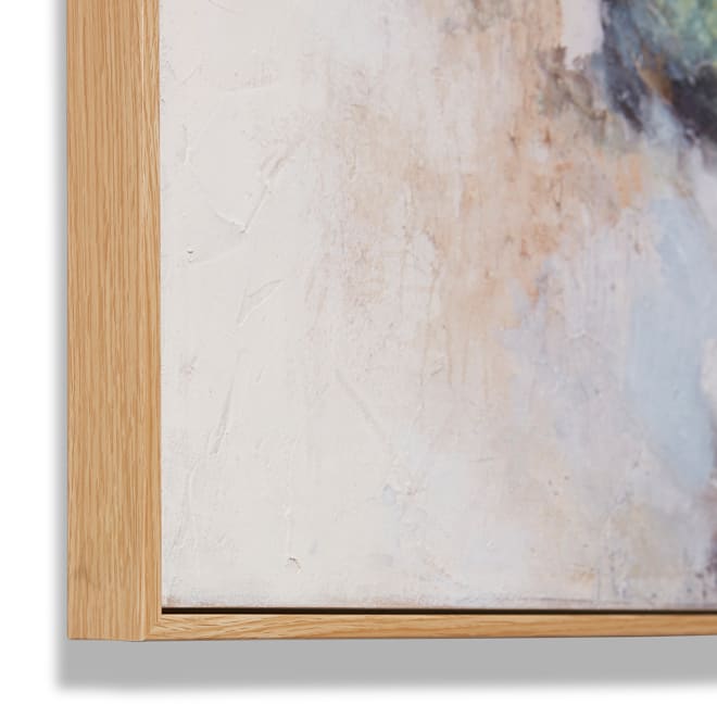 Murky Hand Painted Wall Art - 60 x 4 x 90cm color Green