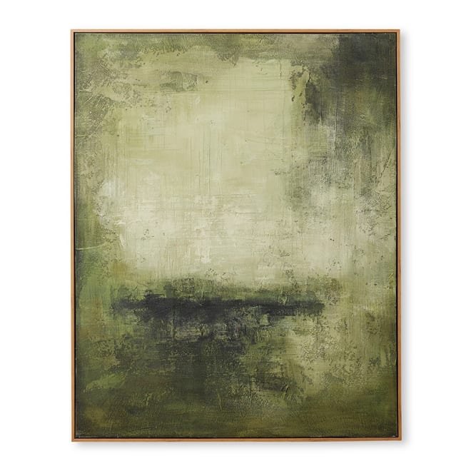 Loyiso Hand Painted Wall Art - 120 x 5 x 150cm color Green