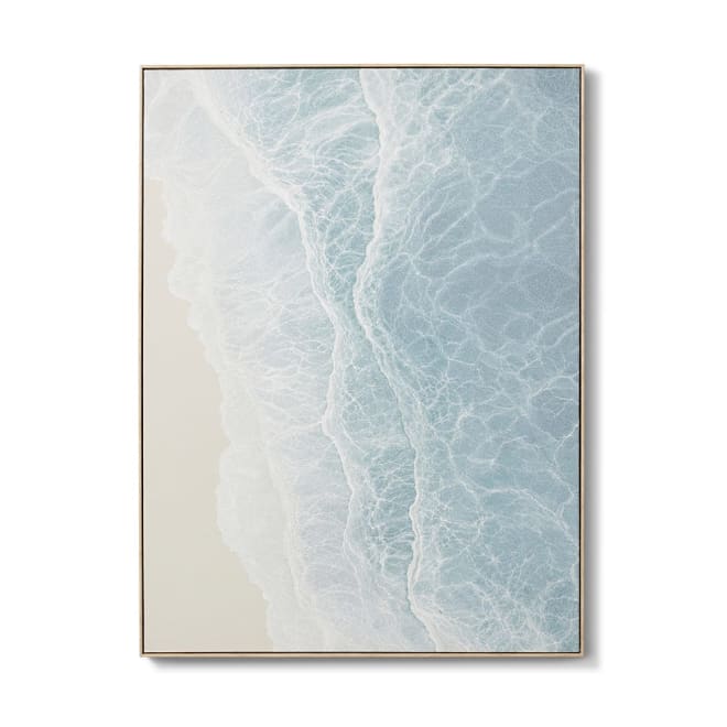 Dancing Waves II (DS) Wall Art Blue - 90 x 5 x 120cm color Blue