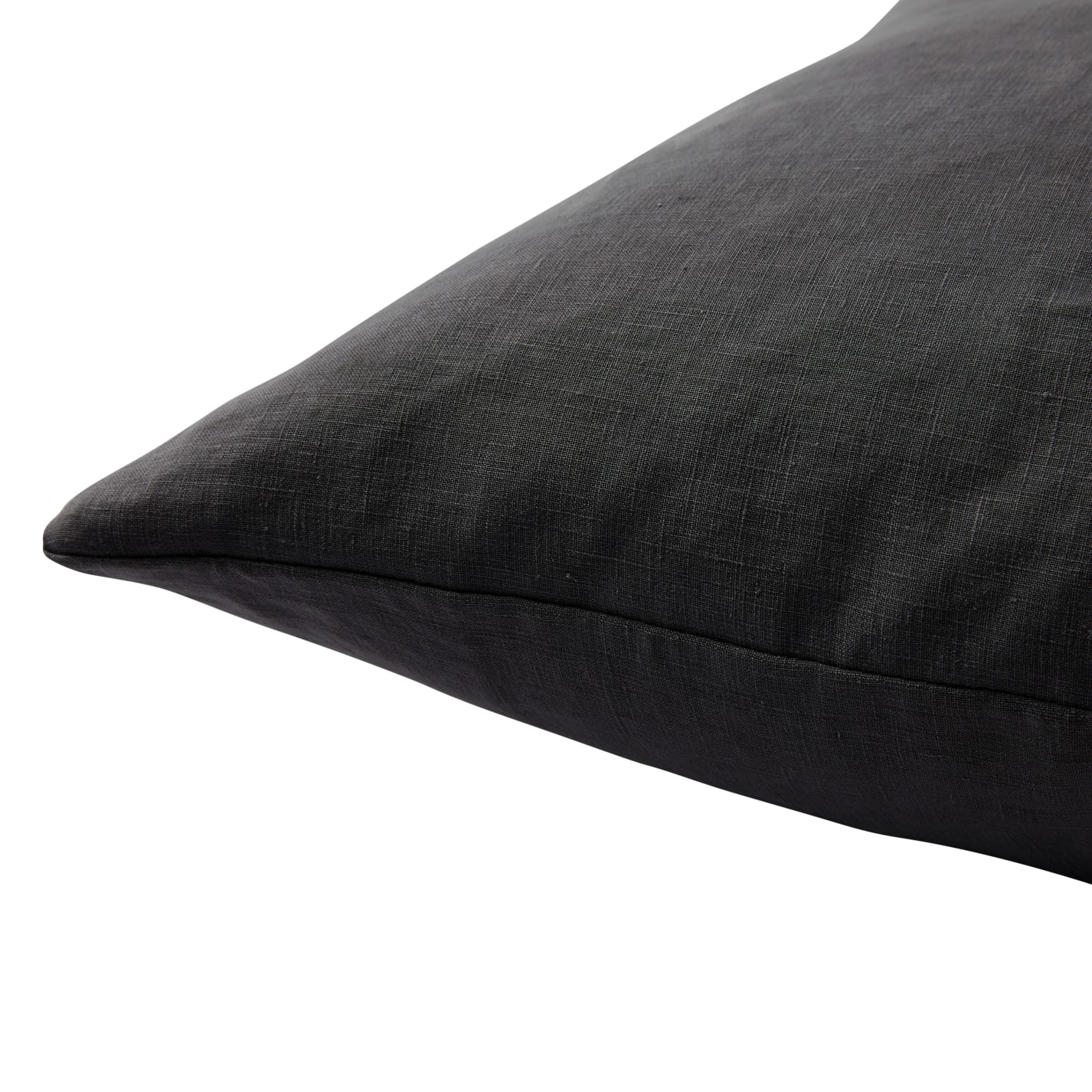 Como Linen Cushion Charcoal color Linen Charcoal