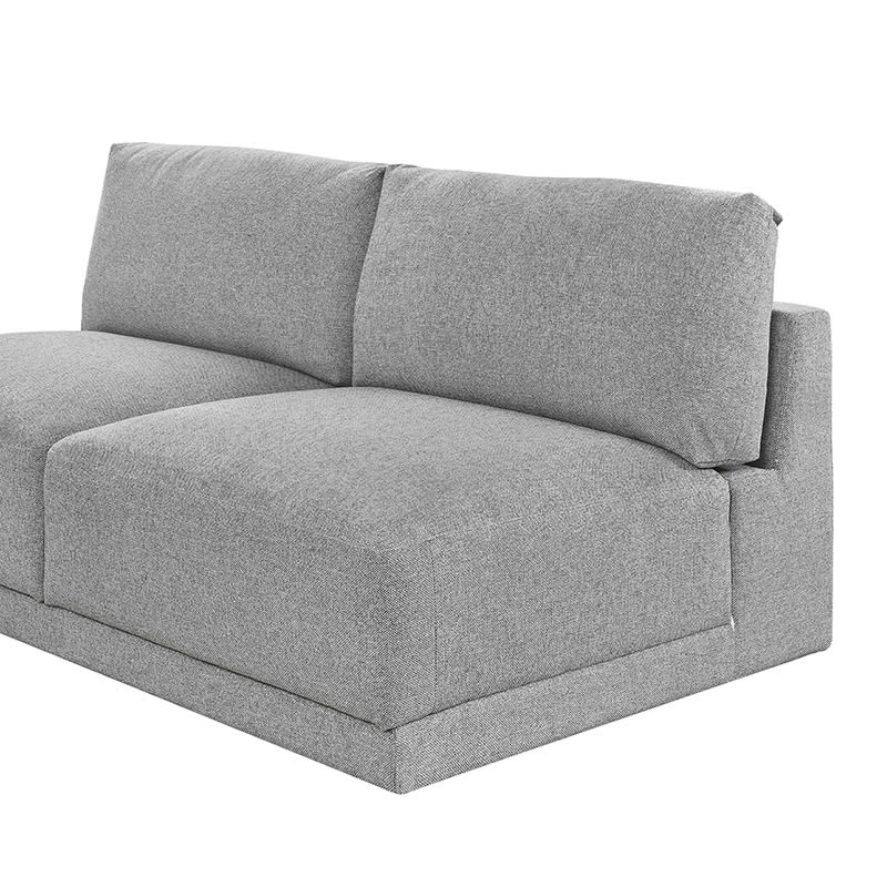 Haven California Slate 2 Seater Armless Sofa Module color California Slate