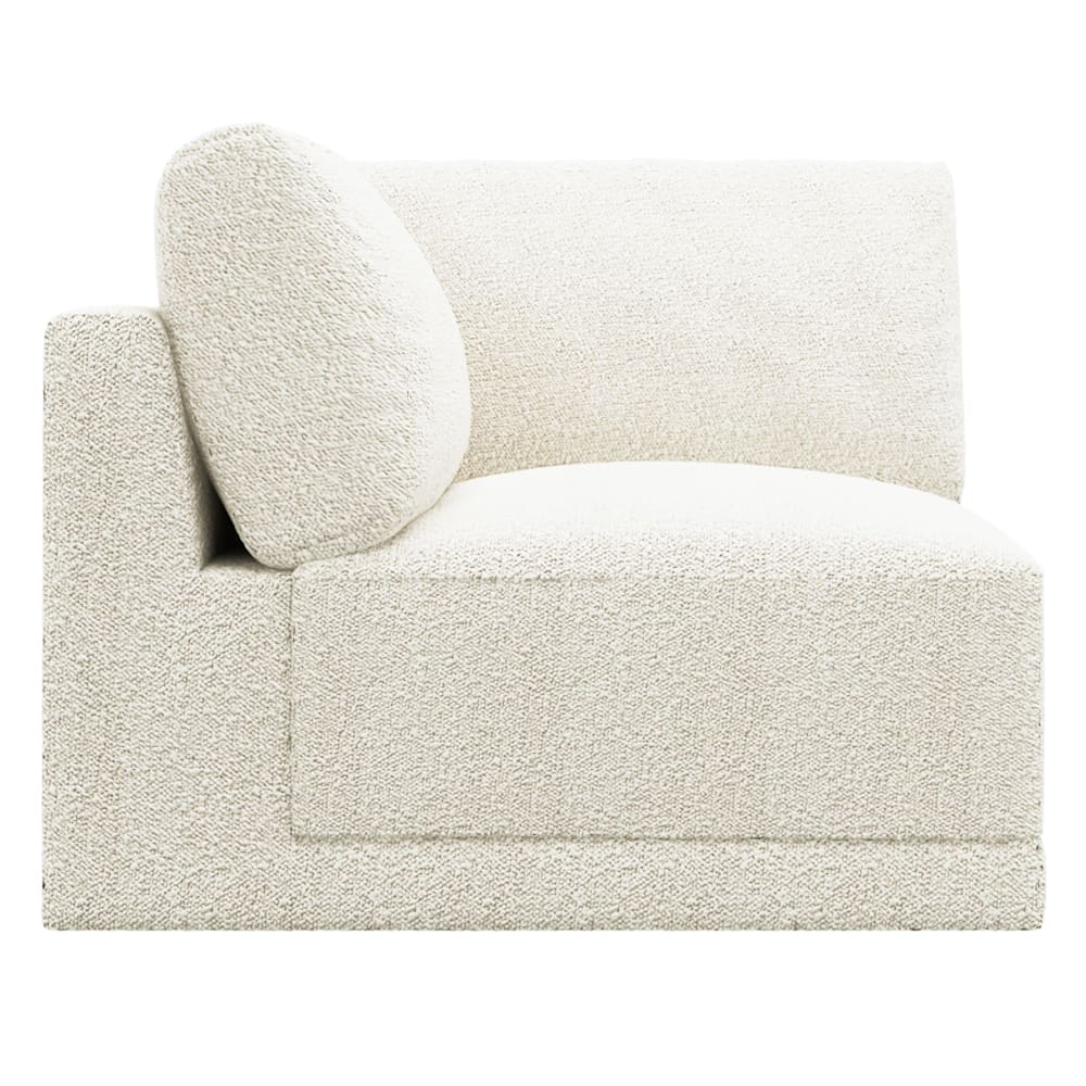 Haven Boucle Ivory Corner Sofa Chair Module color Boucle Ivory