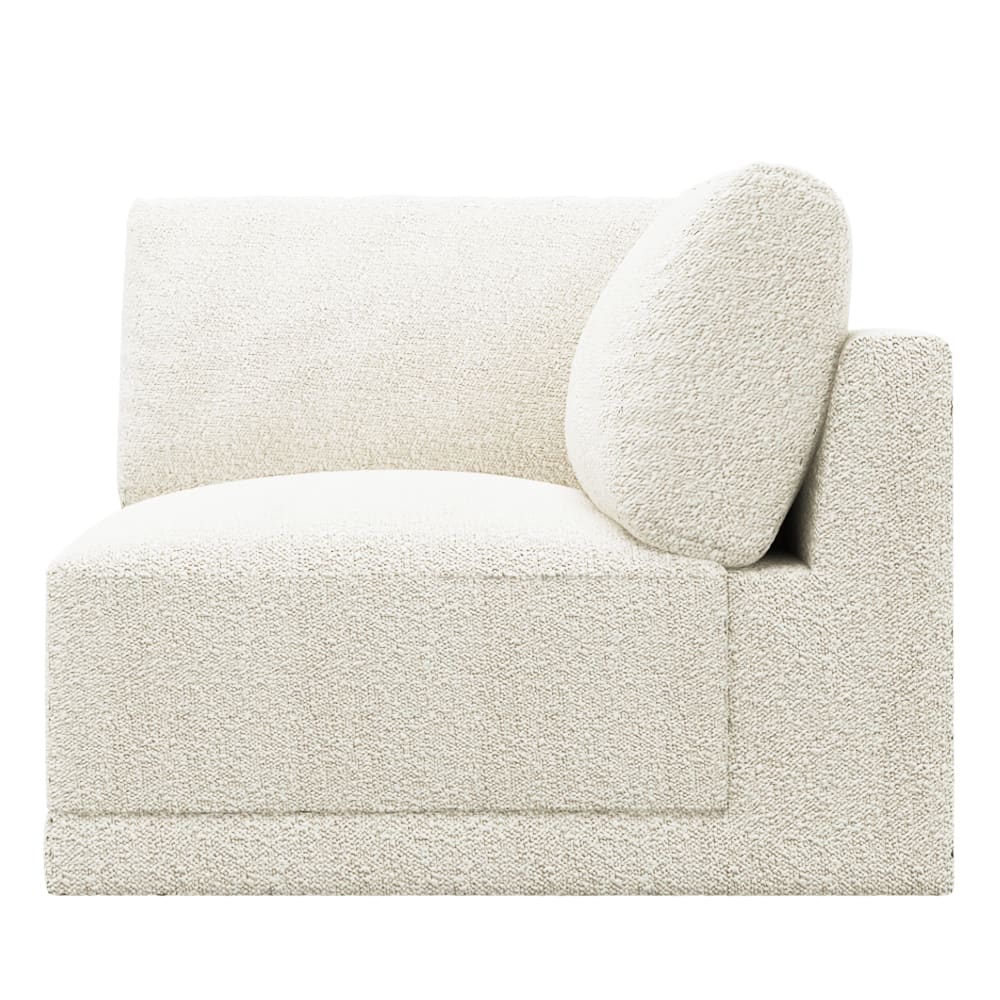 Haven Boucle Ivory Corner Sofa Chair Module color Boucle Ivory