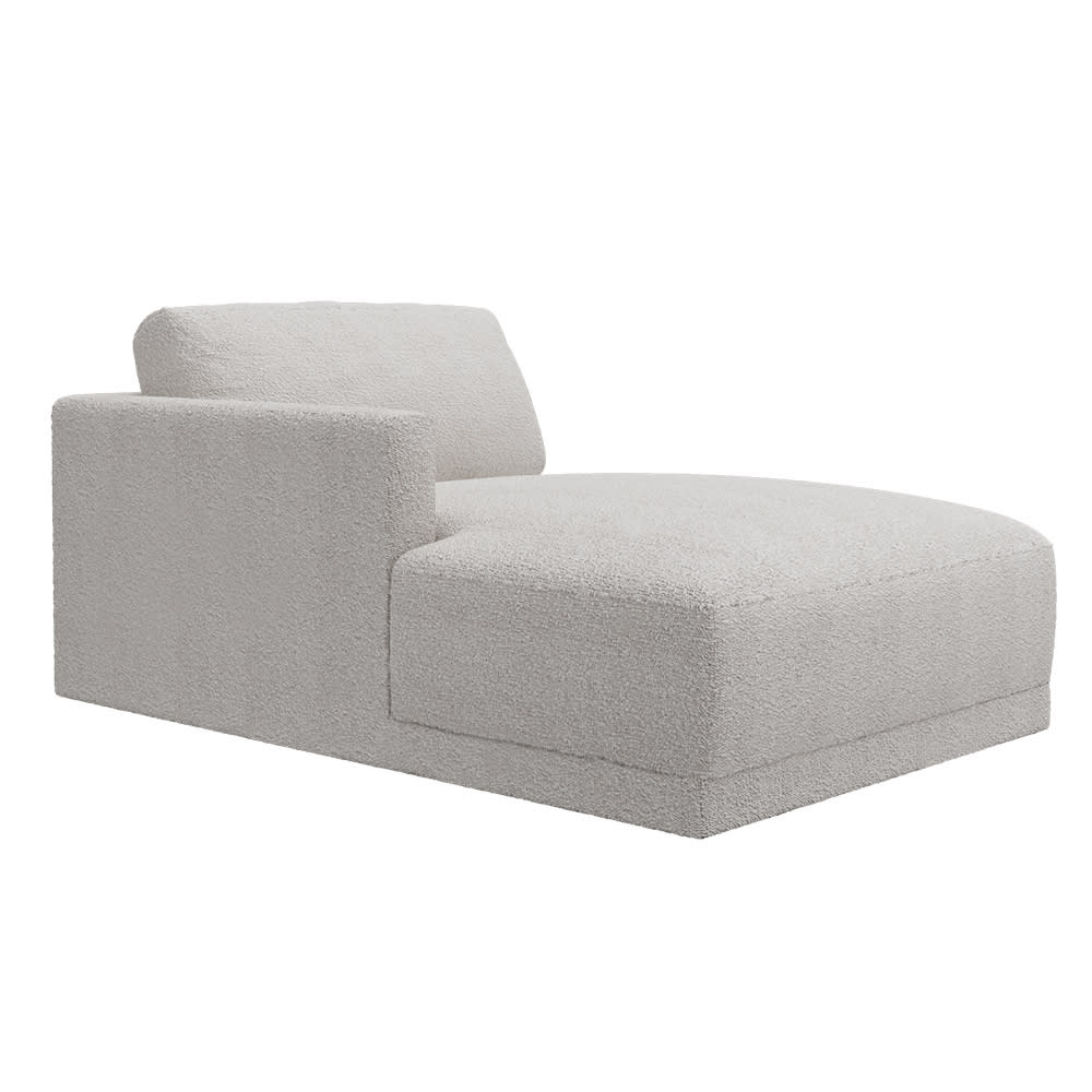 Haven Boucle Pumice Left Arm Facing Chaise Module color Boucle Pumice