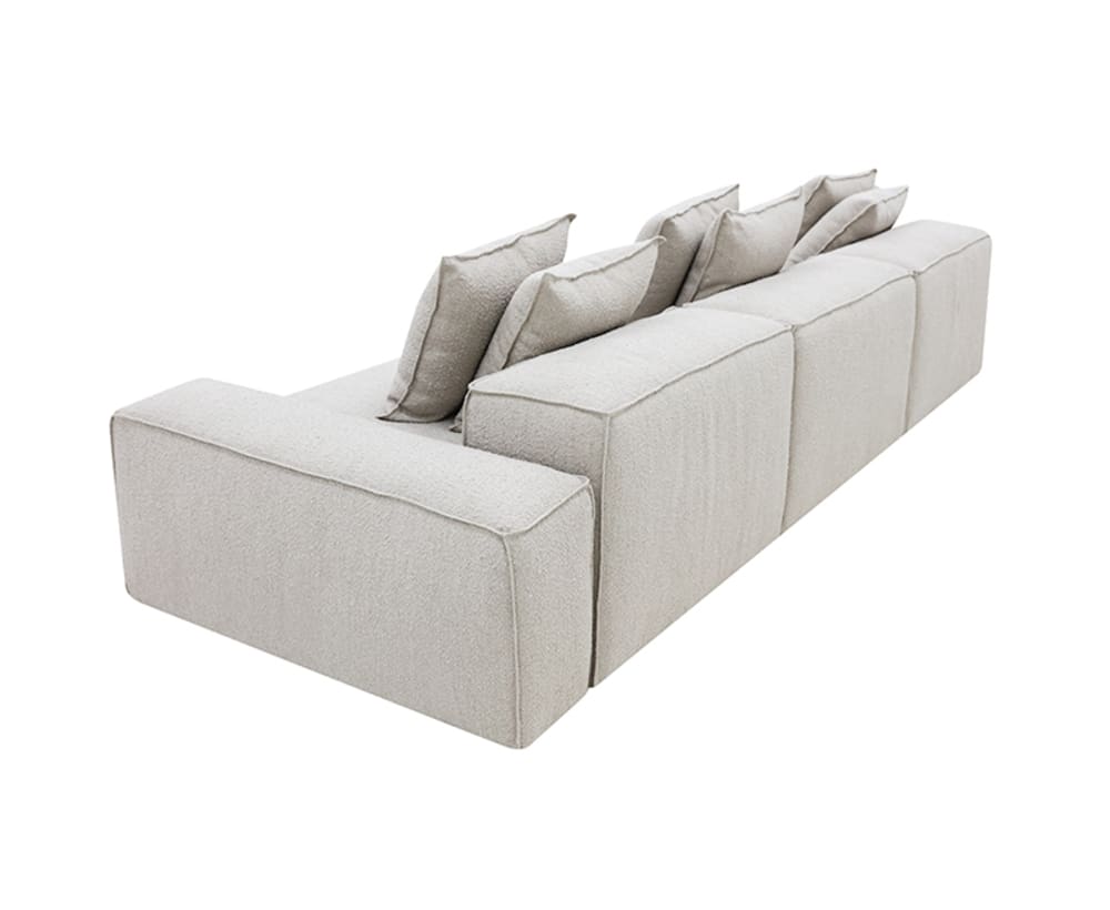 Riley Boucle Pumice Modular Sofa - 3 Seater color Boucle Pumice