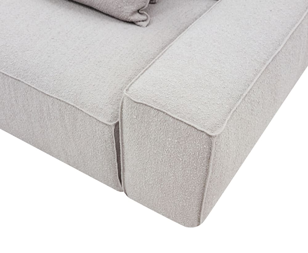 Riley Boucle Pumice Modular Sofa - 3 Seater color Boucle Pumice