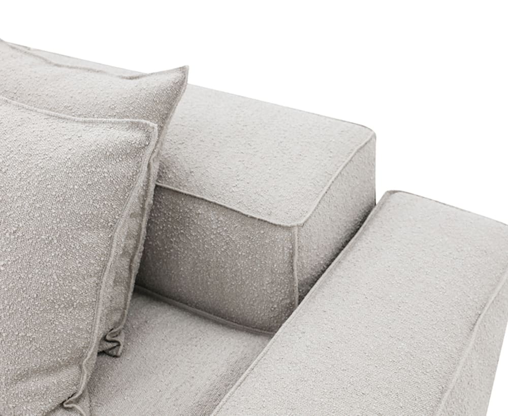 Riley Boucle Pumice Modular Sofa - 3 Seater color Boucle Pumice