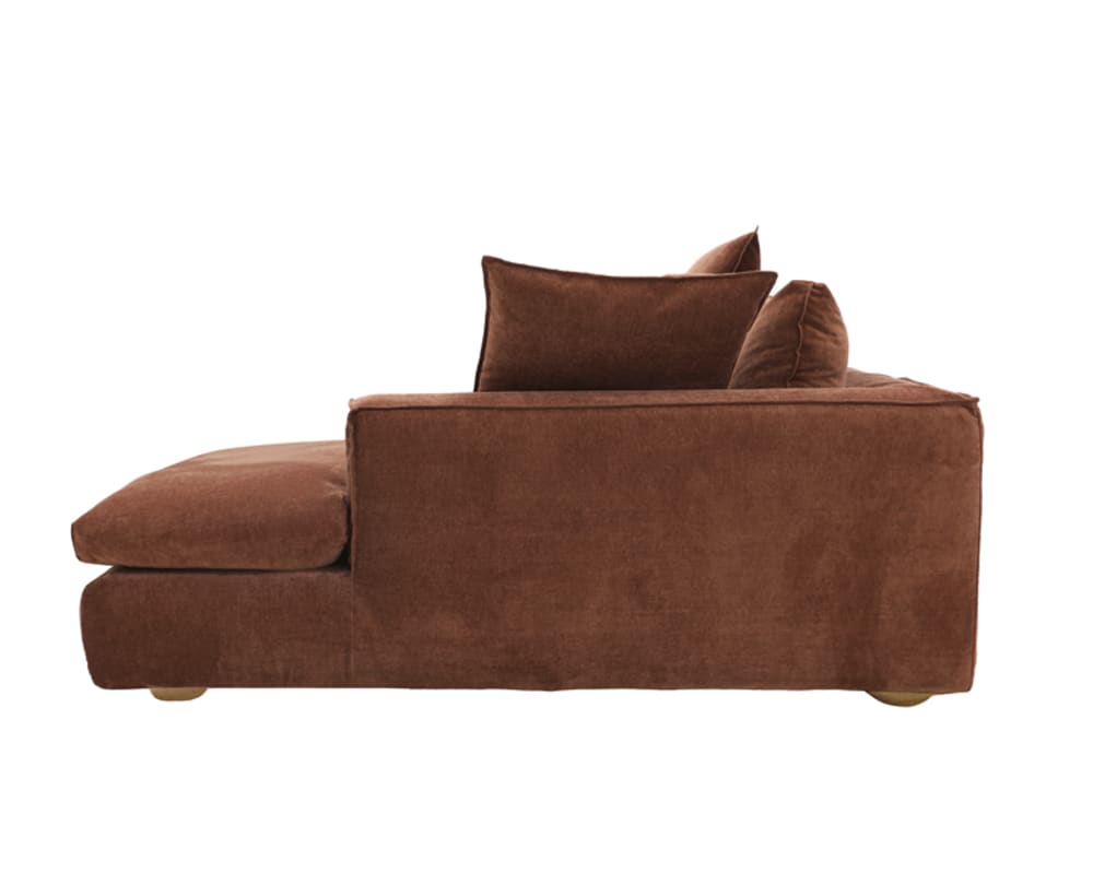 Tully Muse Rust Chaise Right Arm Facing Module color Muse Rust