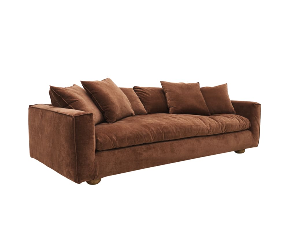 Tully Muse Rust Sofa - 3.5 Seater color Muse Rust