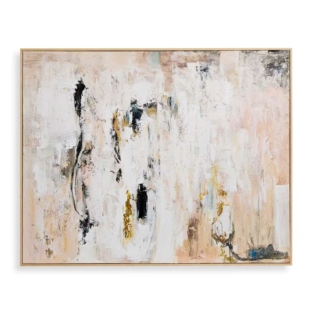Wisp Natural Veneer Framed Canvas color Natural