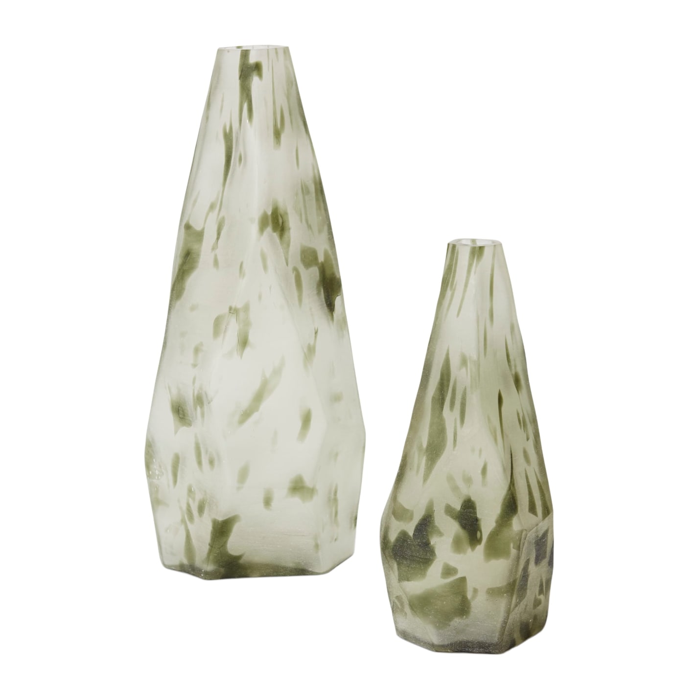 Gamba Glass Vase Green 17 x 17 x 53 cm color Green