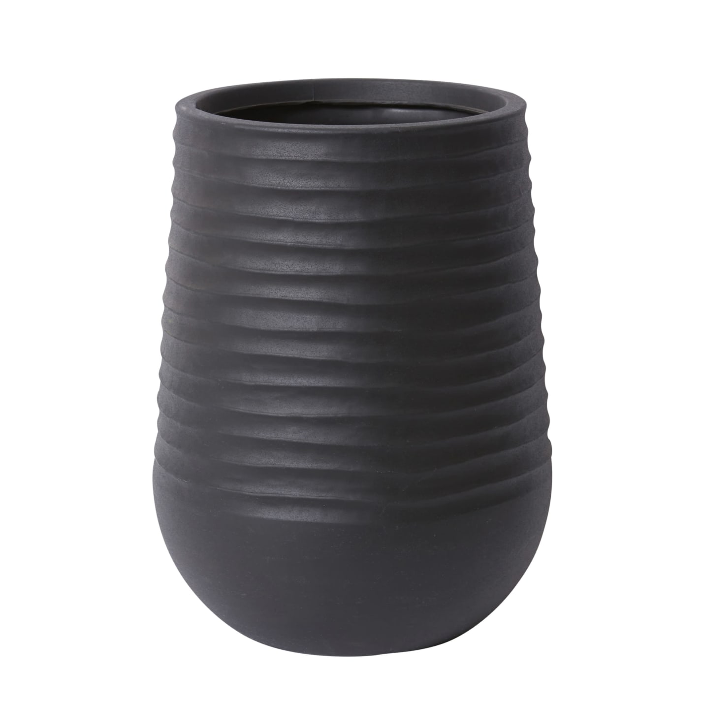 Knox Tall Stonelite Planter Black color Black