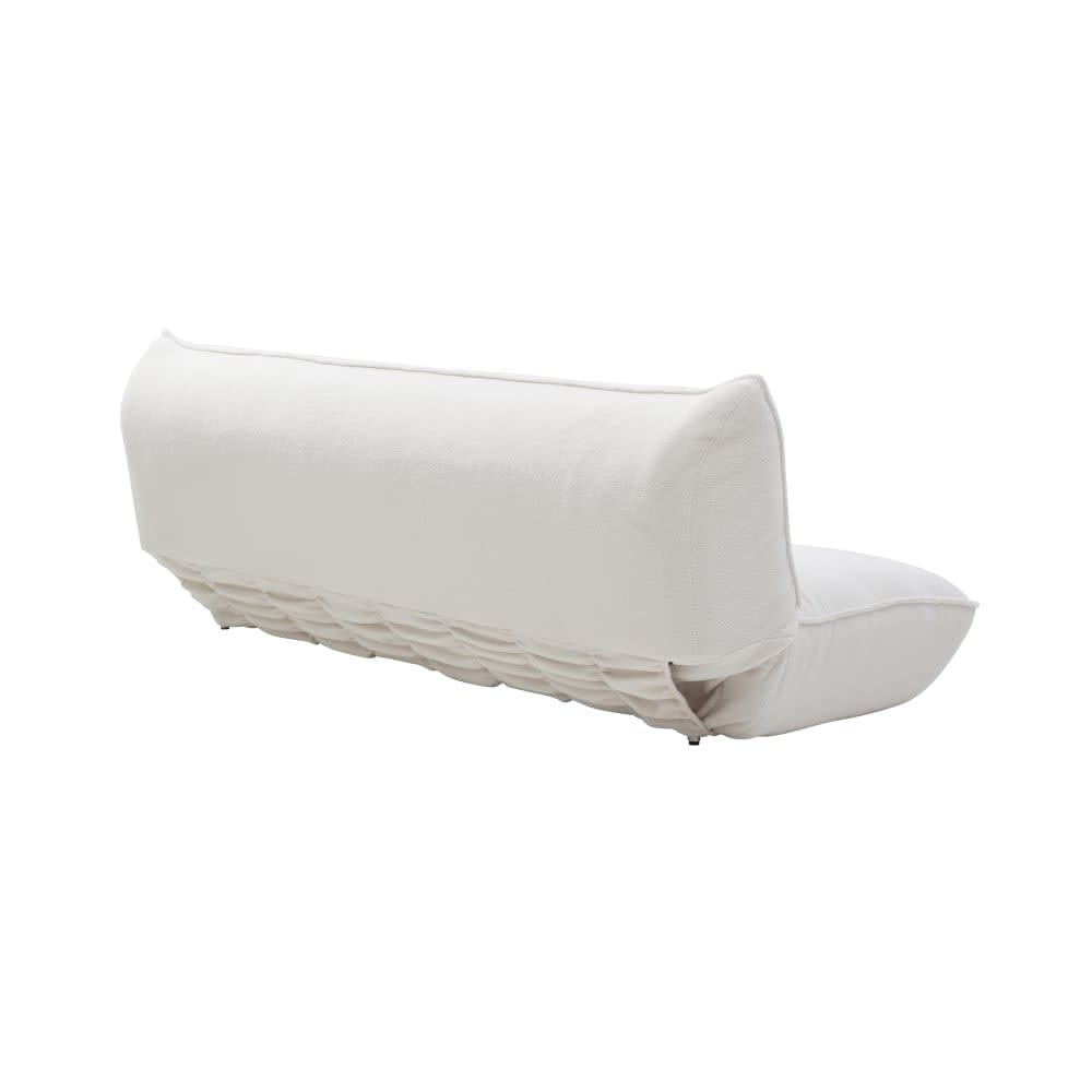 Harlee Misha Boucle Ivory 3-Seater Sofa Bed color Ivory