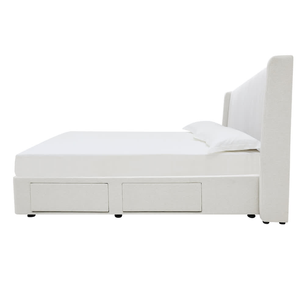 Wing Drawer Bed California Ivory color California Ivory