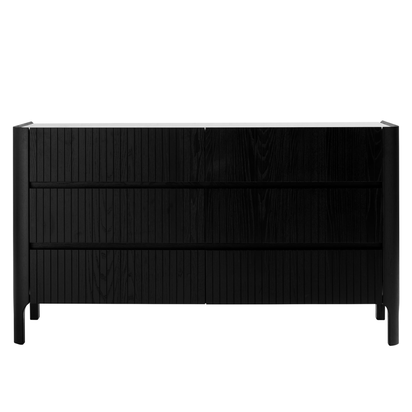 Lanoz Black & Ceramic Top Dresser - 6 Dresser color Black
