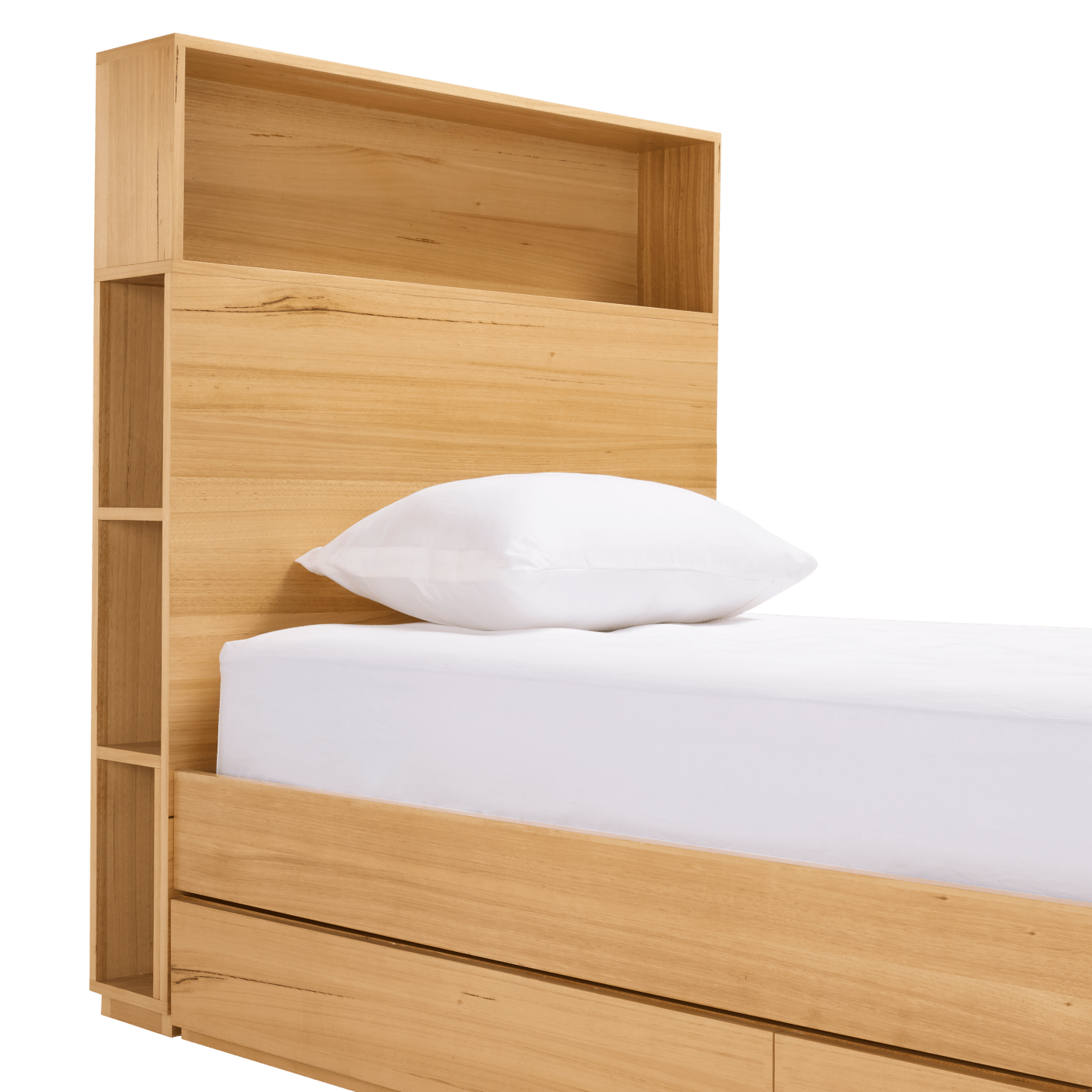 Zappy Storage Bed with Long Under Storage Drawer color Natural