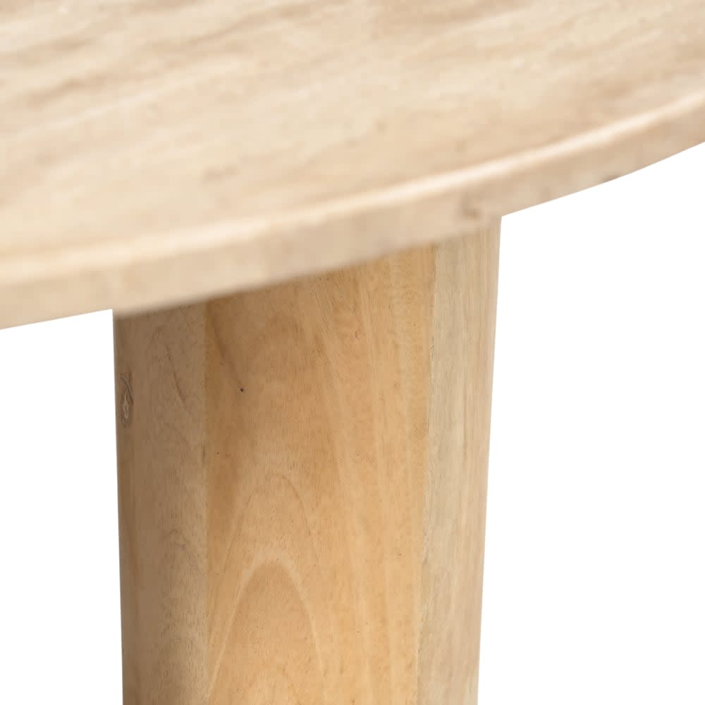 Adara Coffee Table Travertine & Mango Wood color Travertine & Mango