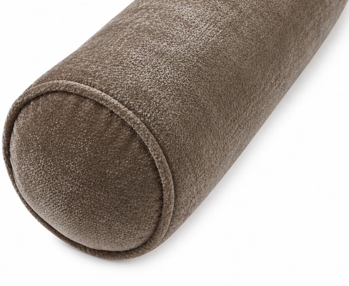 Betty Bolster Cushion Brown 18 cm x 60 cm color Brown