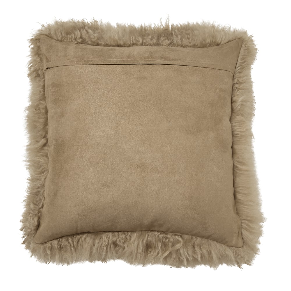 Mongolian Fur Cushion Mushroom - 55cm x 55cm color Mushroom