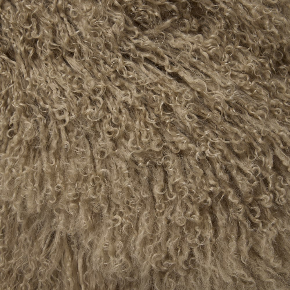 Mongolian Fur Cushion Mushroom - 55cm x 55cm color Mushroom