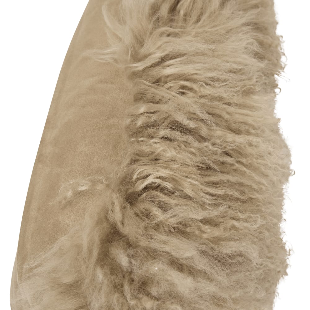 Mongolian Fur Cushion Mushroom - 55cm x 55cm color Mushroom