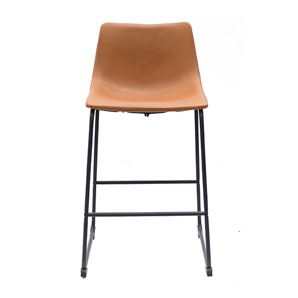Montana Saddle Counter Stool Rust color Faux Leather Rust