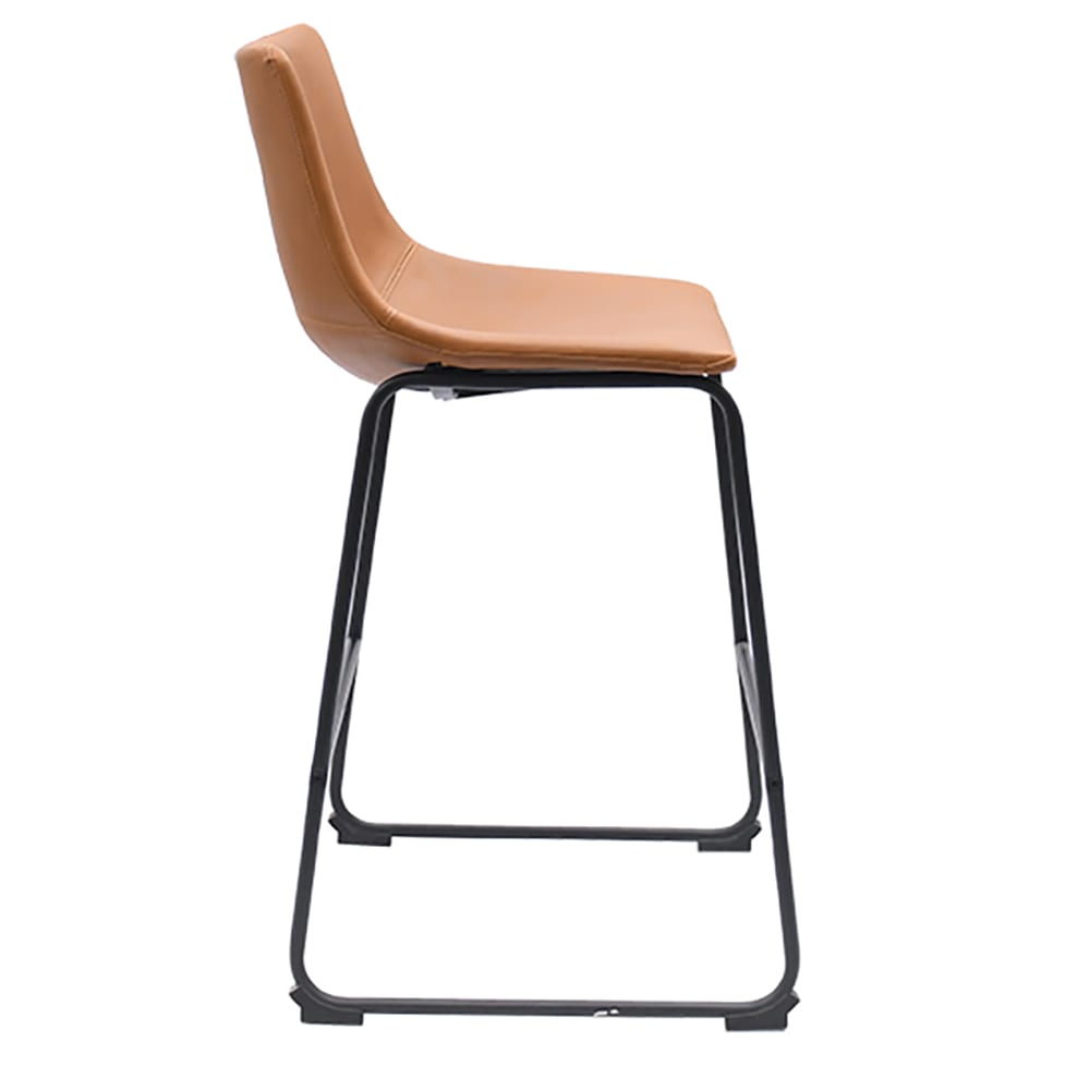 Montana Saddle Counter Stool Rust color Faux Leather Rust