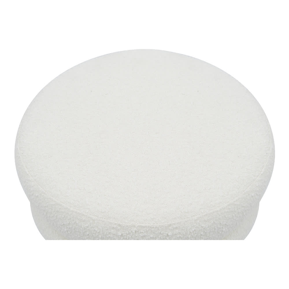 Bolo Mushroom Boucle Ivory Storage Ottoman color Ivory