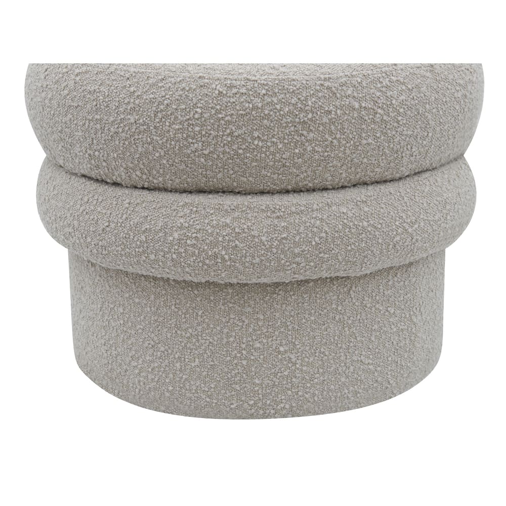 Bolo Mushroom Boucle Pumice Storage Ottoman color Pumice