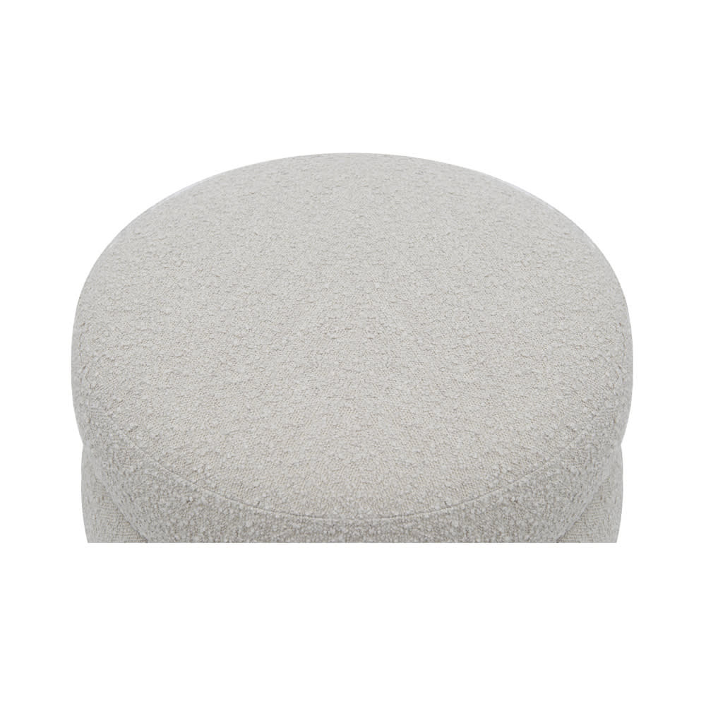 Bolo Cylinder Boucle Pumice Storage Ottoman color Pumice