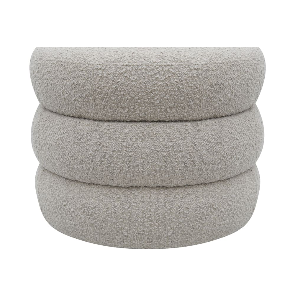 Bolo Cylinder Boucle Pumice Storage Ottoman color Pumice