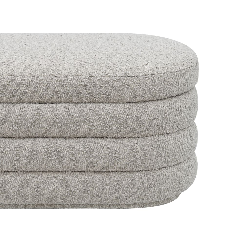 Milana Storage Bench Boucle Pumice color Pumice