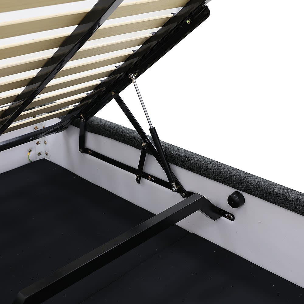 Leo Gas Lift Bed Base California Charcoal King Single color California Charcoal