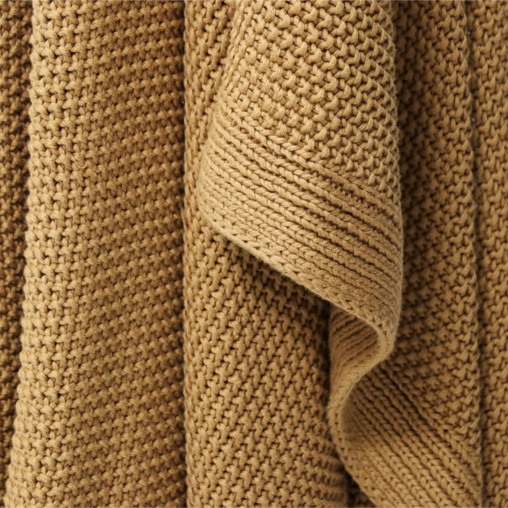 Cotswold Knitted Throw Saffron - 170cm x 130cm color Saffron