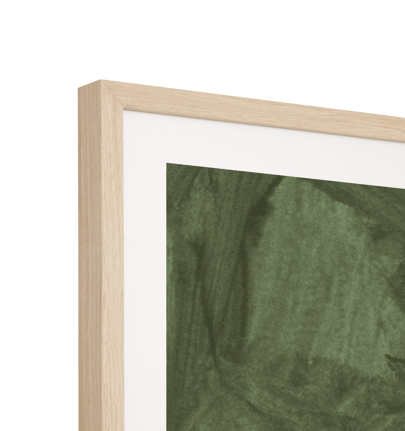 Lone Rider Natural Veneer  Framed Print color Green