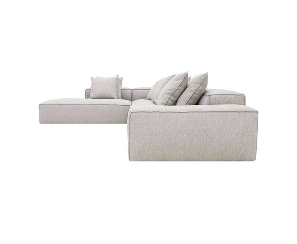 Riley Boucle Pumice Modular Sofa - Arm, 2x Armless, Corner, Left Terminal color Boucle Pumice
