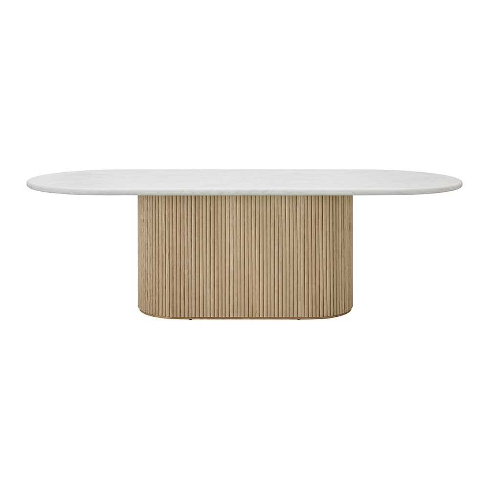 Ares Dining Table Natural & White Marble color Natural
