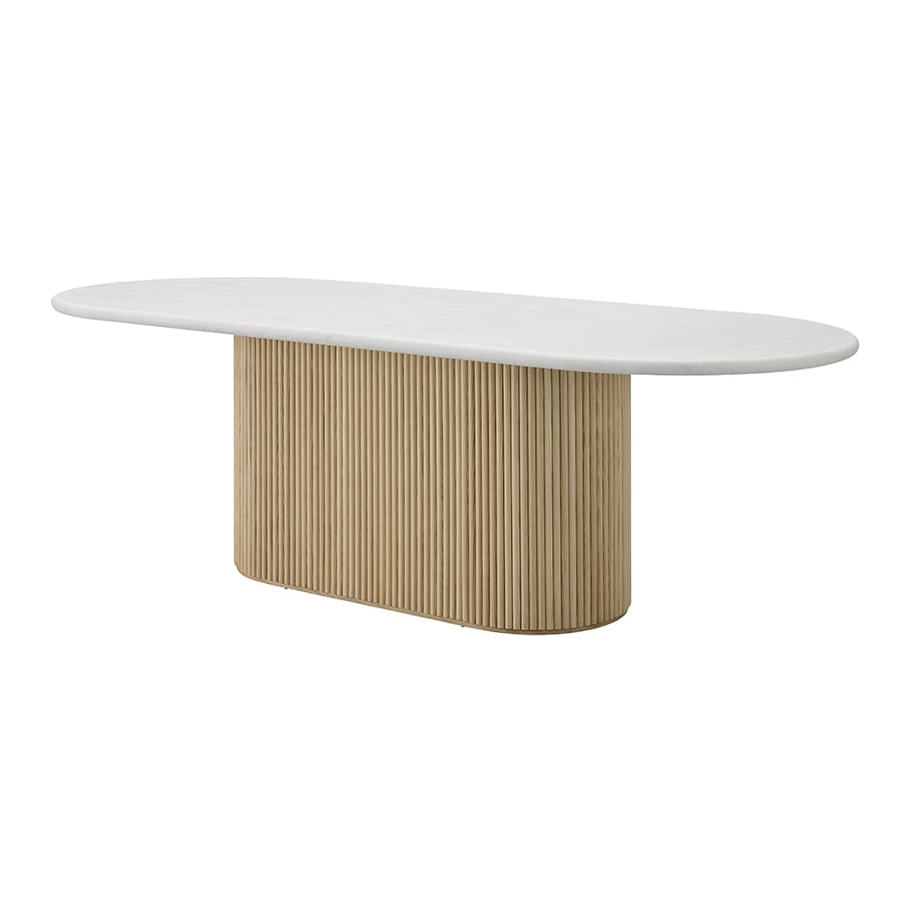 Ares Dining Table Natural & White Marble color Natural