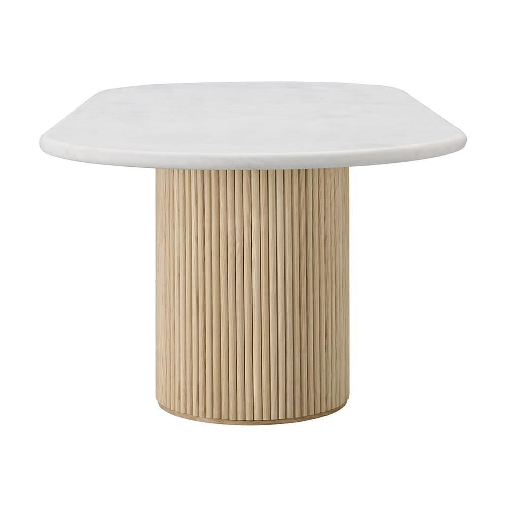 Ares Dining Table Natural & White Marble color Natural
