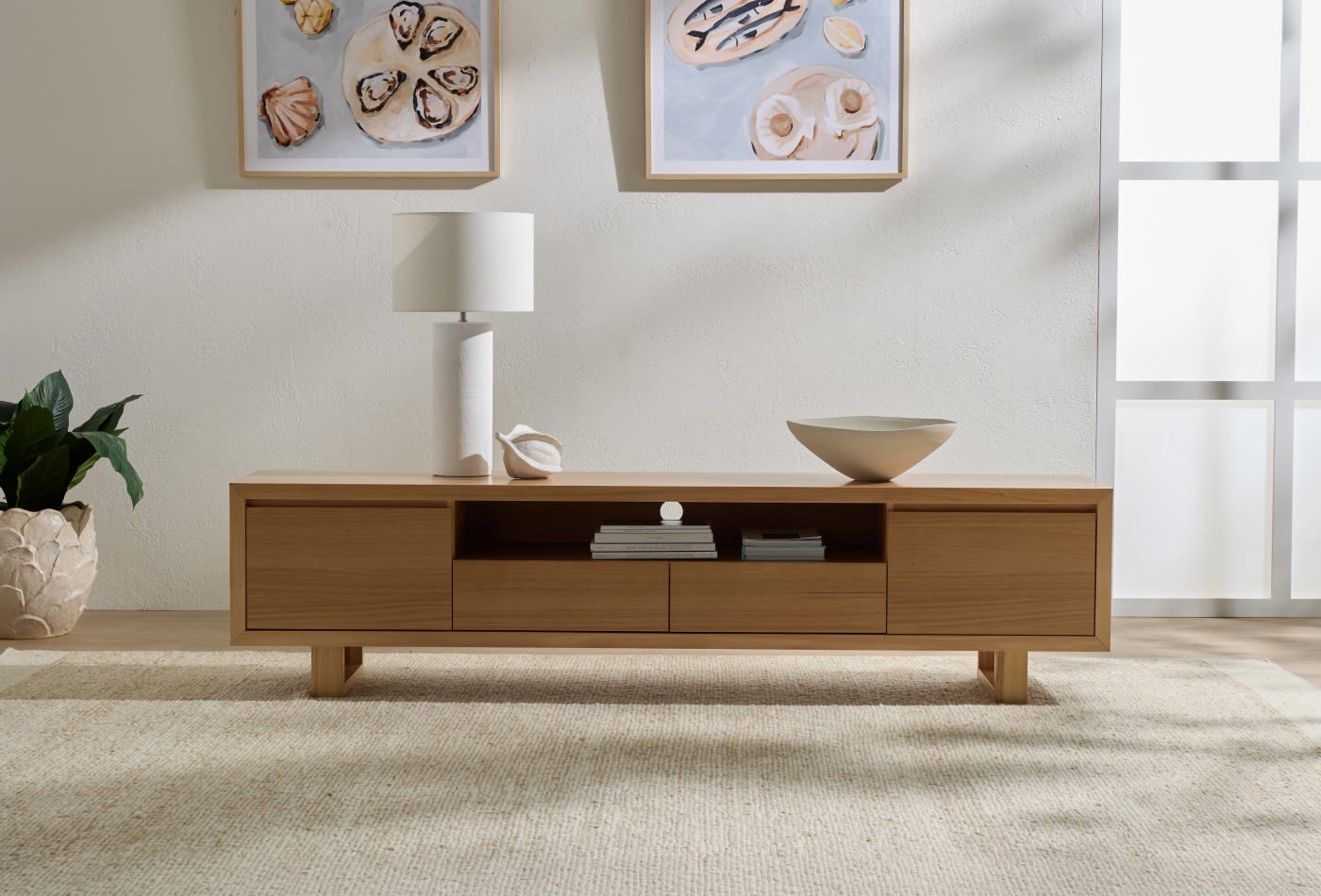 Clemence TV Unit - 220cm color Natural