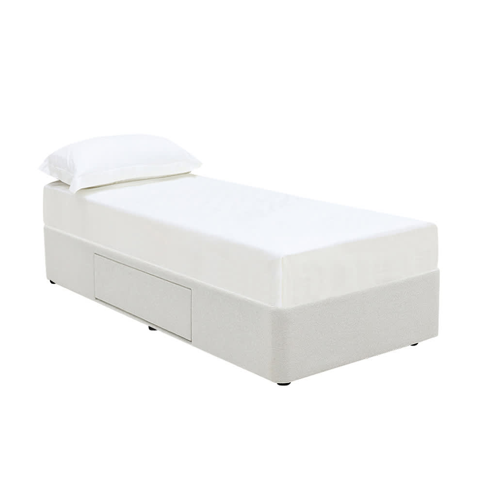 Zenith Kids 1 Drawer Storage Bed Base California Ivory color California Ivory