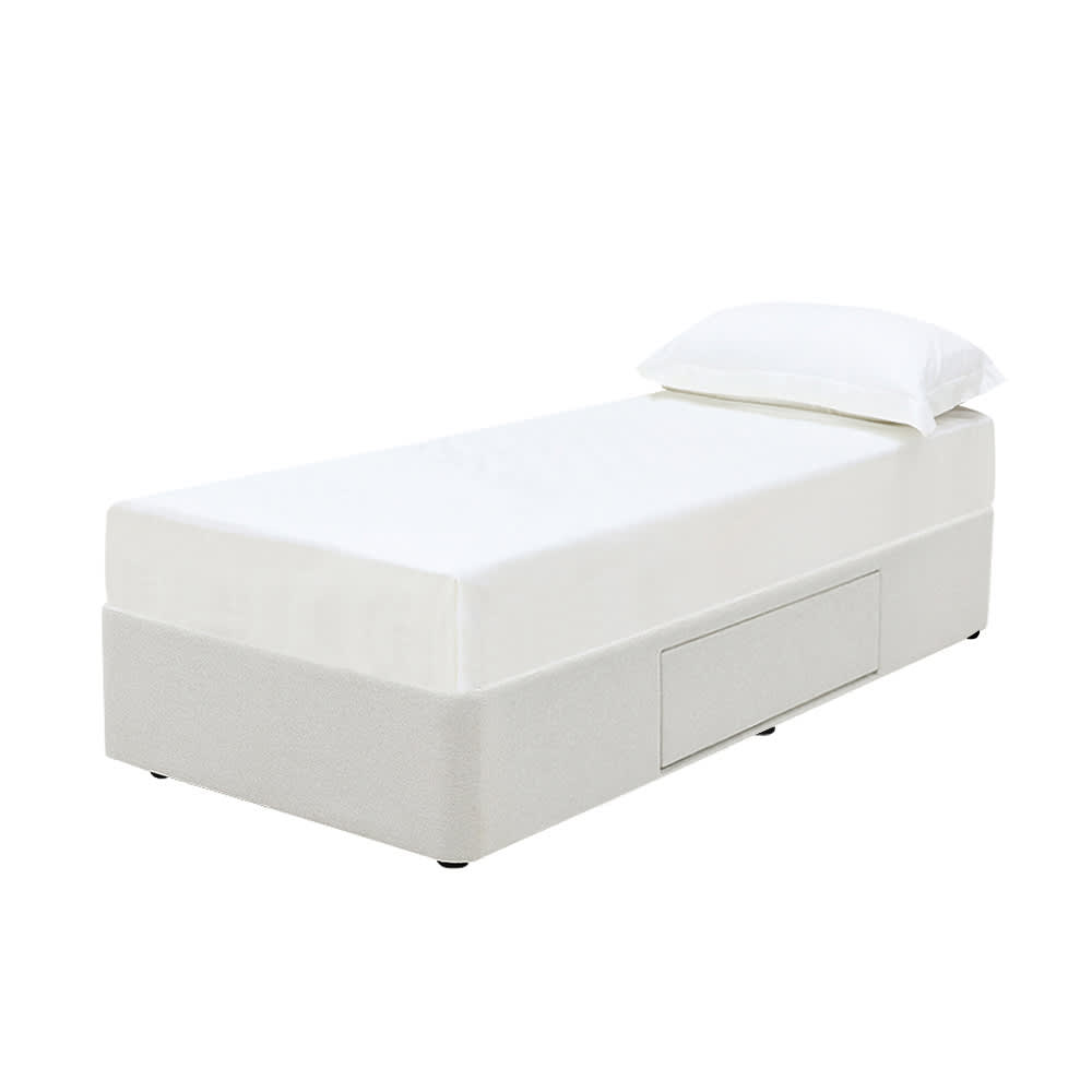Zenith Kids 1 Drawer Storage Bed Base California Ivory color California Ivory