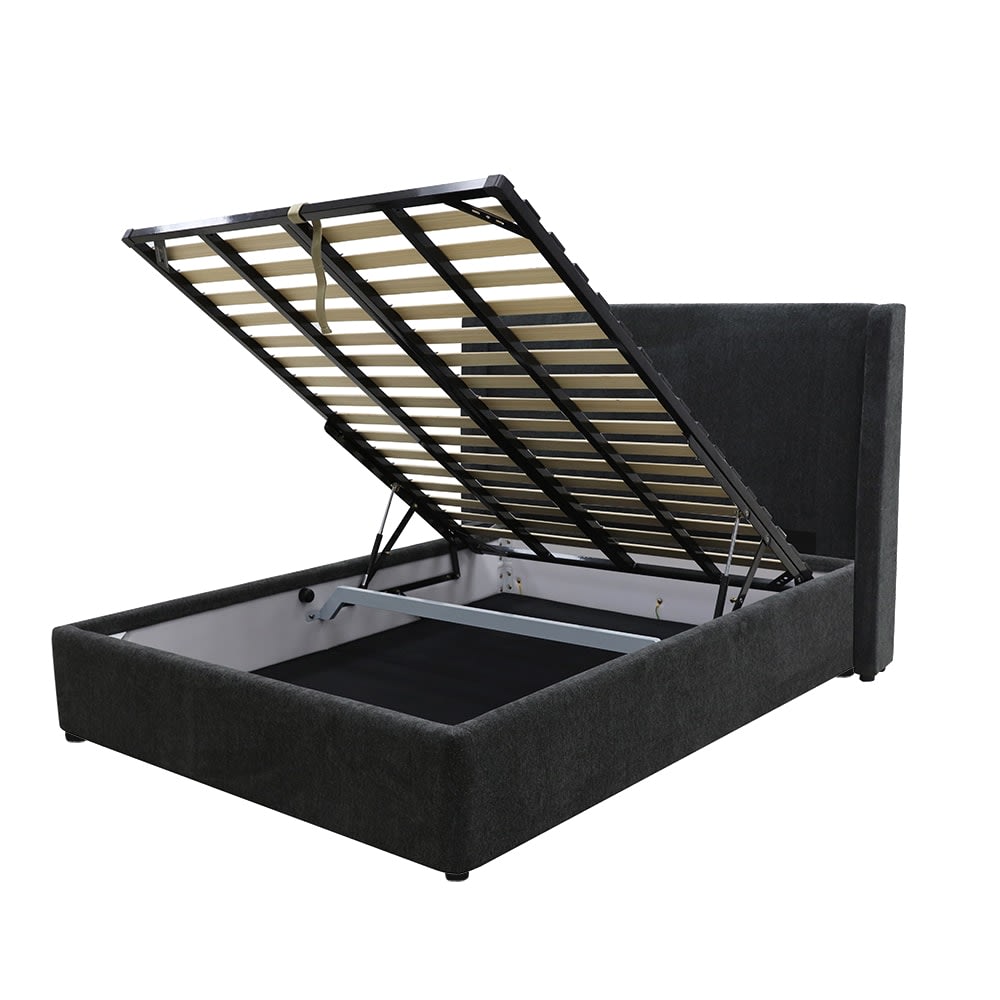Wing Gas Lift Bed California Charcoal color California Charcoal