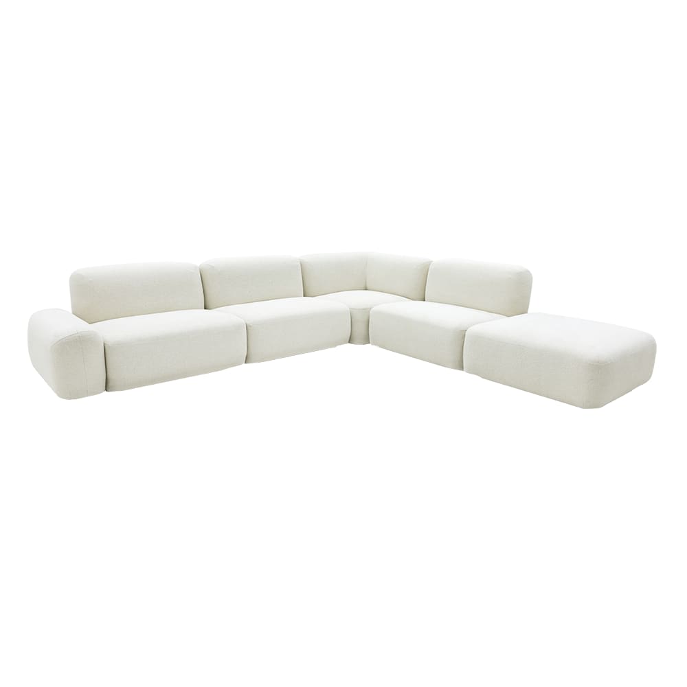 Beckett Noa Fog Modular Sofa - 6 Piece color Noa Fog
