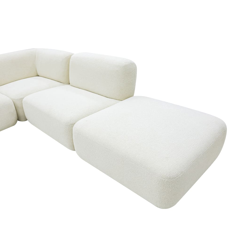 Beckett Noa Fog Modular Sofa - 6 Piece color Noa Fog