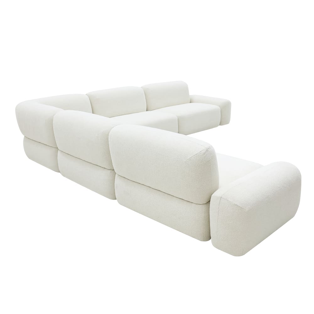 Beckett Noa Fog Modular Corner Sofa - 7 Piece color Noa Fog