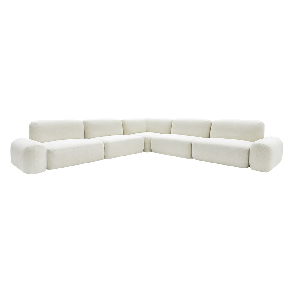 Beckett Noa Fog Modular Corner Sofa - 7 Piece color Noa Fog