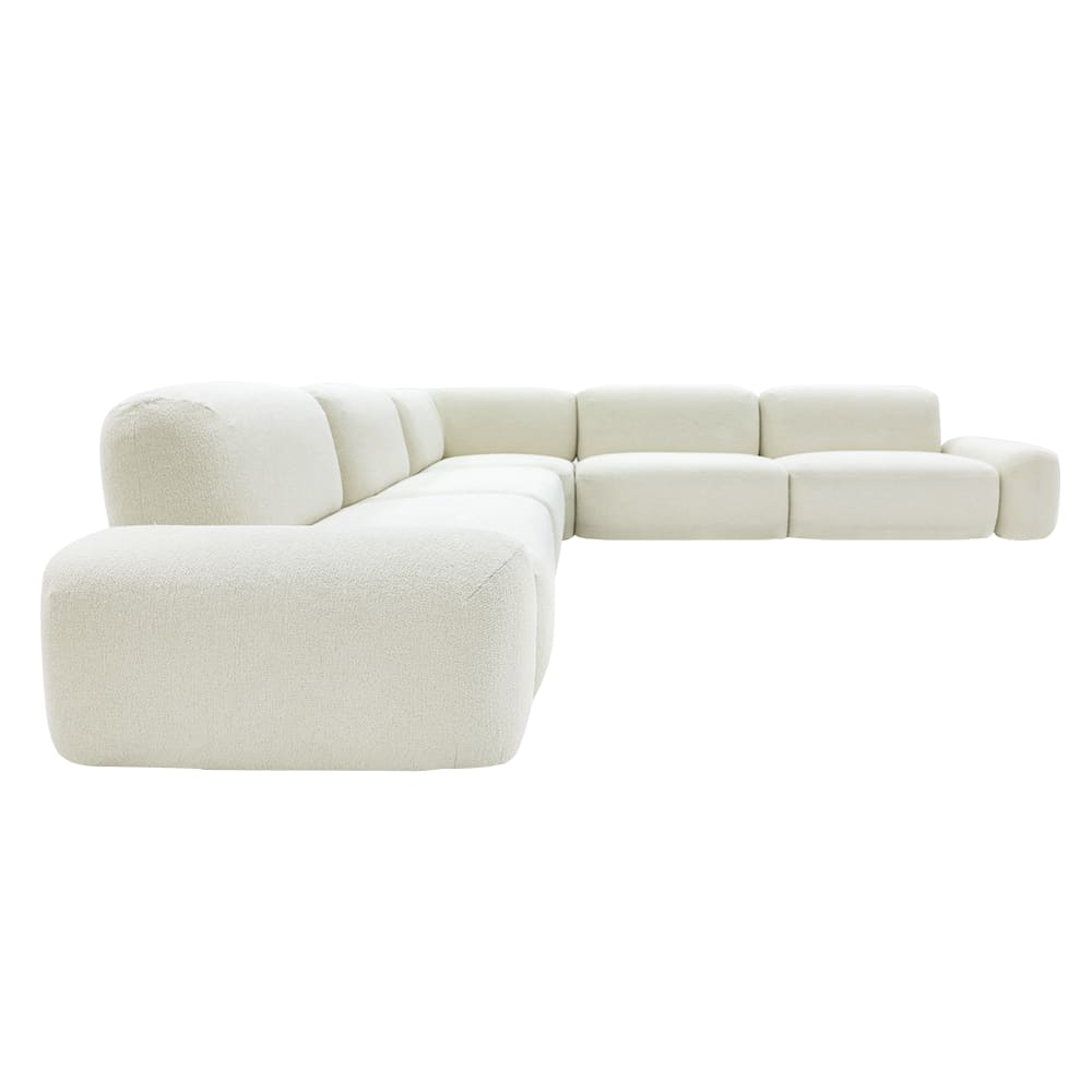 Beckett Noa Fog Modular Corner Sofa - 7 Piece color Noa Fog