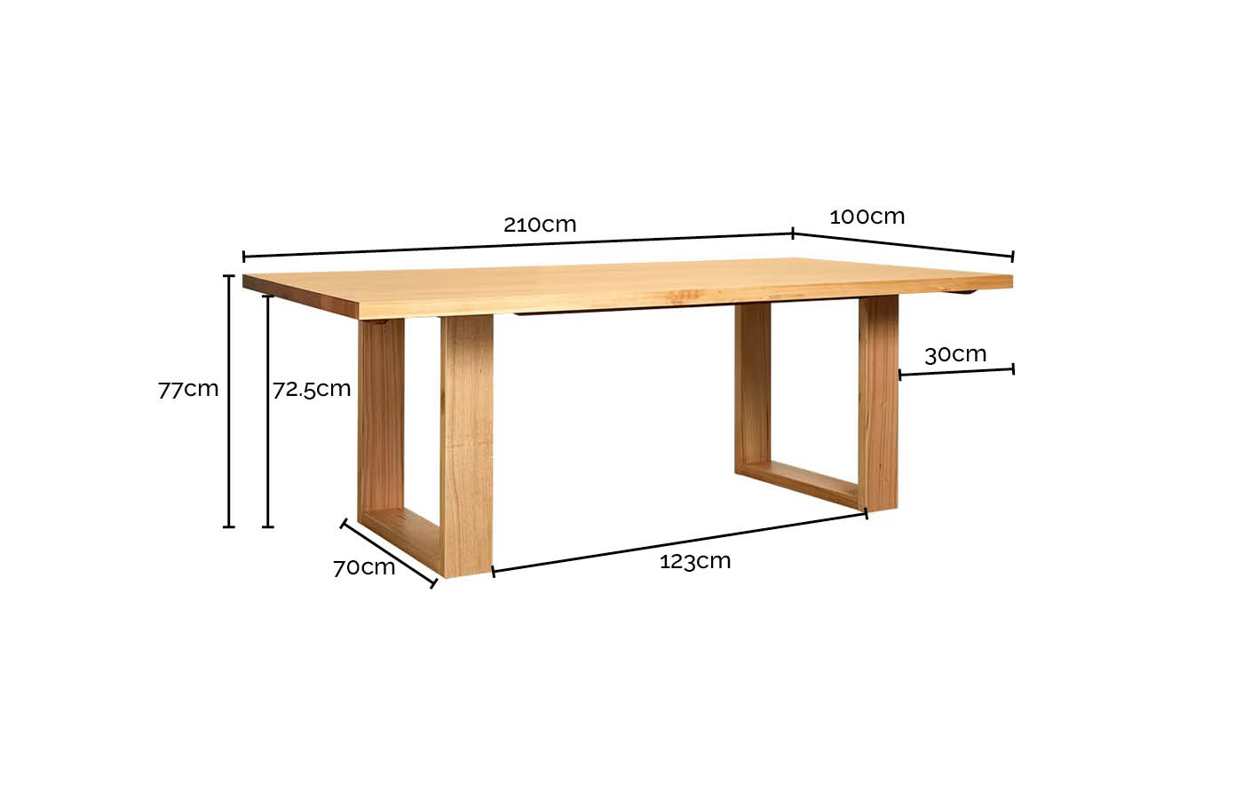 Clemence Dining Table color Natural