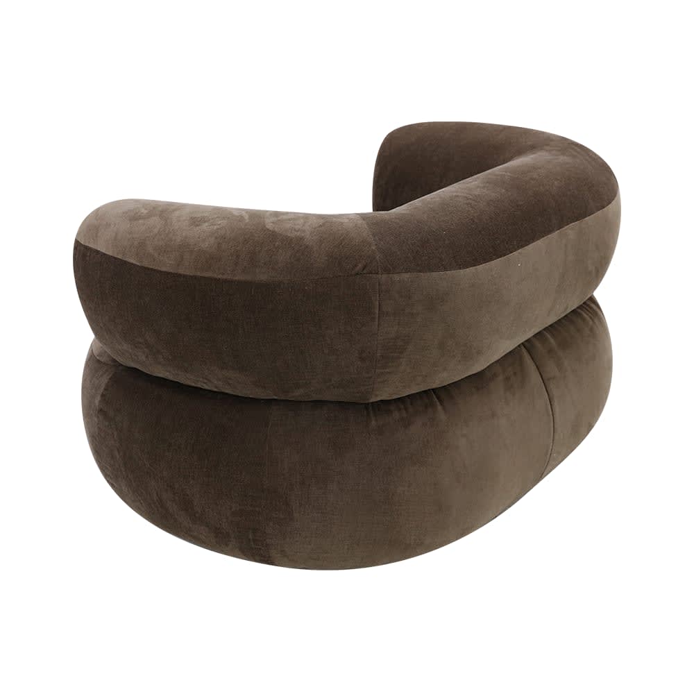 Colette Muse Chocolate Swivel Armchair color Muse Chocolate